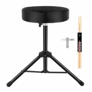EASTROCK Padded Drum Throne – Sturdy, Comfortable & Adjustable Drum Seat