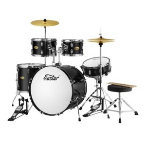 Eastar 22" Full-Size Adult Drum Set – 5-Piece Kit with Complete Accessories