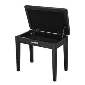 Donner Solid Wood Piano Bench with Hidden Storage