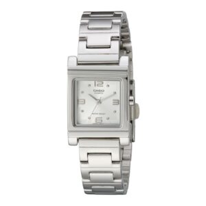 Casio Women’s Silver-Tone White Dial Watch
