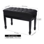 ALAPUR Adjustable Duet Piano Bench-3