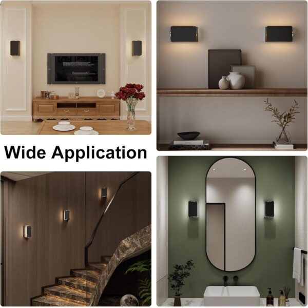 Aoceley 2-Pack Modern Indoor Led Wall Sconces-2