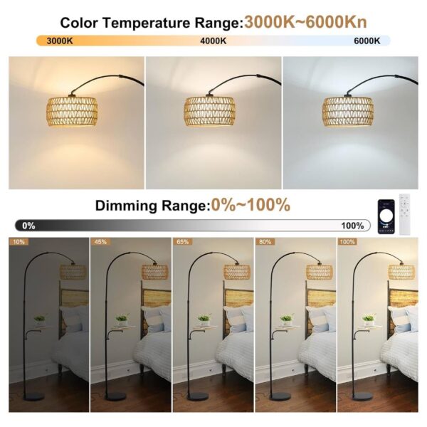 Arc Black Boho Floor Lamp-2