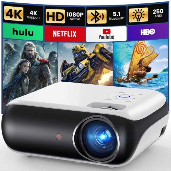 HAPPRUN Native 1080P Bluetooth Projector-2