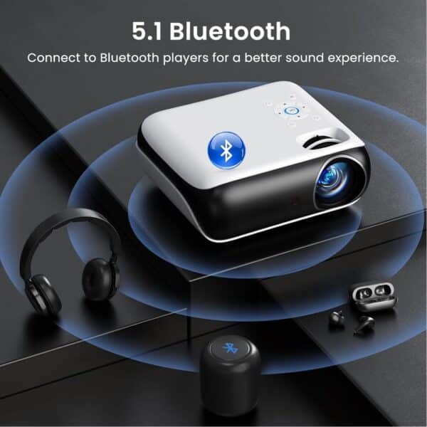 HAPPRUN Native 1080P Bluetooth Projector-3