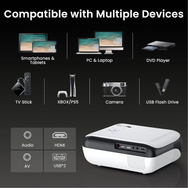 HAPPRUN Native 1080P Bluetooth Projector