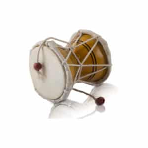 The Great Indian Bazaar - Damroo Damaru Hand Drum Set Percussion (Yellow)