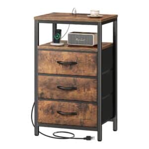 Huuger Nightstand with Charging Station