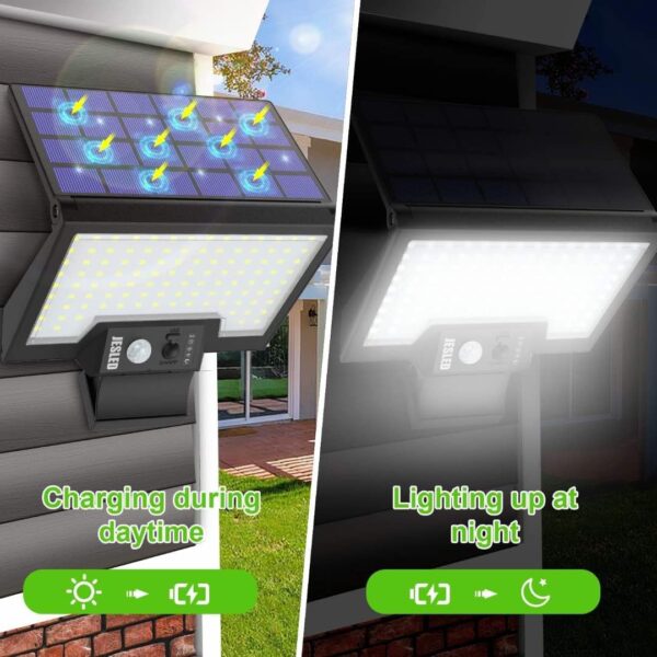 JESLED Outdoor Solar LED Light, 108 LED Spotlight -3