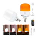 Joyes Pack of 2 USB-C Rechargeable Light Bulbs E14
