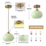 KCO Lighting Green Glass Pendant Light -2