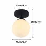 KCO Lighting Mid Century Modern Semi Flush-3