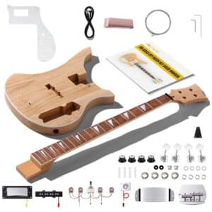 Leo Jaymz DIY Electric Bass Guitar Kits (Roasted Ash)