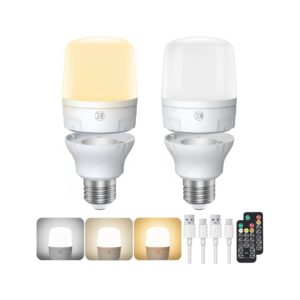 INTERESTIME Rechargeable Light Bulbs, E26