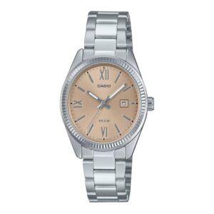 Casio LTP1302DD-4A2V โ Elegant Stainless Steel Sun Ray Dial Womenโs Watch