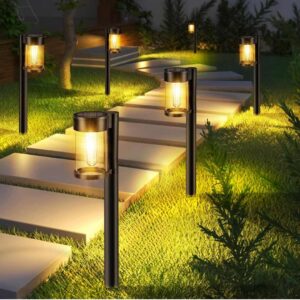 Mancra Solar Pathway Lights Outdoor Metal