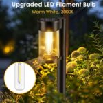mancra Solar Pathway Lights Outdoor Metal -2
