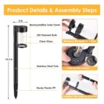 mancra Solar Pathway Lights Outdoor Metal -3