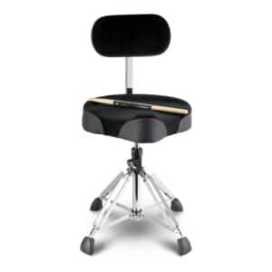 EASTROCK Heavy-Duty Drum Throne with Backrest – Adjustable Motorcycle-Style Seat for Drummers