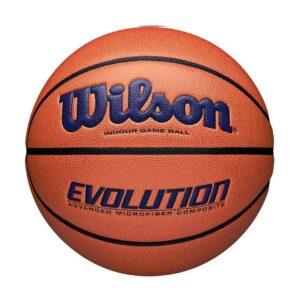 Wilson Evolution Navy/Brown โ Elite Indoor Game Ball