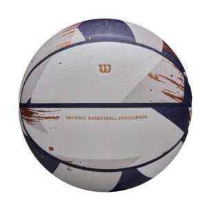Wilson White/Blue/Gold Champagne Series Basketball – Elegance in Every Bounce