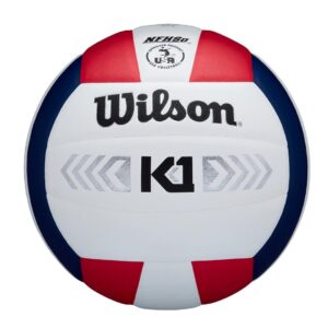 Wilson K1 Silver Indoor Volleyball โ Red/White/Navy