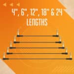 4 Stereo TRS Flat Patch Cables