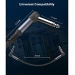 Elebase Guitar Patch Cables 6-Inch 3-Pack