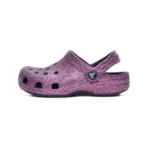 Crocs Kids' Classic Glitter Clog - Dark Iris/Multi
