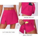 PINSPARK Womens Tennis Skirt High-3