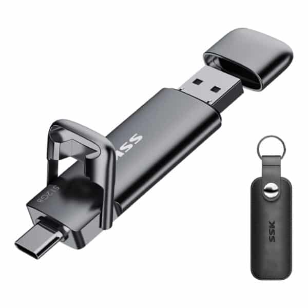 SSK External USB C SSD Flash Drive 512GB