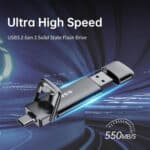 SSK External USB C SSD Flash Drive 512GB