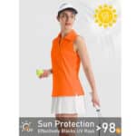 TACVASEN Womens Golf Shirt Sleeveless UPF 50+