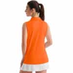 TACVASEN Womens Golf Shirt Sleeveless UPF 50+ orange