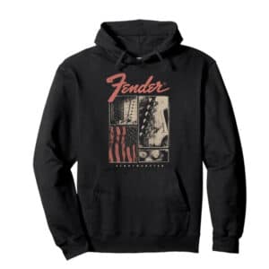 Fender American Flag Guitar Panels Outline Pullover Hoodie