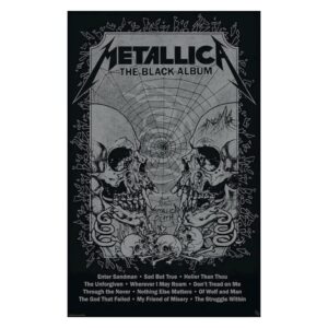 Metallica - Officially Licensed  Black Album 24 x 36 Inch Art Poster BUY ART FOR LESS