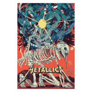 Metallica - BUY ART FOR LESS Officially Licensed Grand Forks Skeleton Crawl 24 x 36 Inch Art Poster
