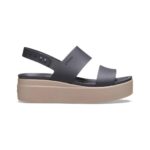 Crocs Women's Brooklyn Low Wedge Sandals black beige