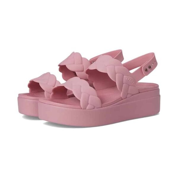 Crocs Women's Brooklyn Woven Low Wedge Sandals resett woven