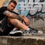 GXZUORUI - Women Gothic Skull Skeleton Canvas Sneakers Unisex Low Top Retro Punk Shoes-2