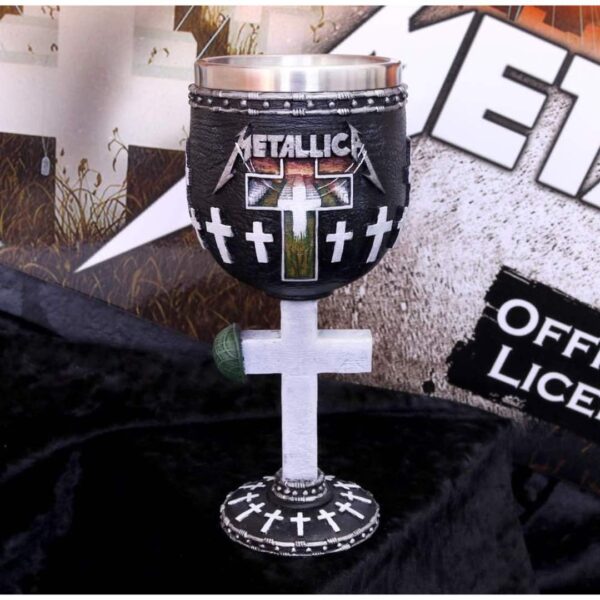 Nemesis Now B4682N9 Metallica-Master of Puppets Goblet 18cm, Resin w_Stainless Steel-2