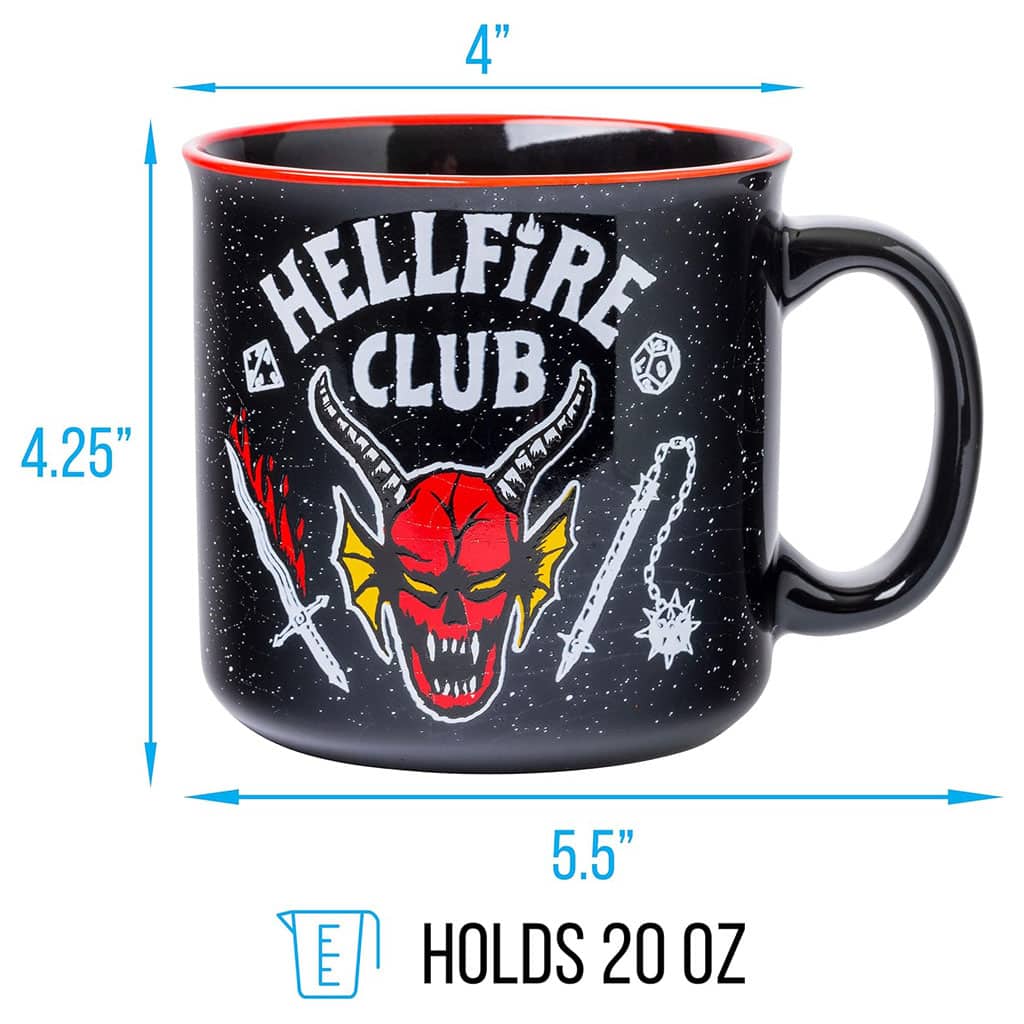Silver Buffalo Stranger Things Hellfire Club 20-Ounce
