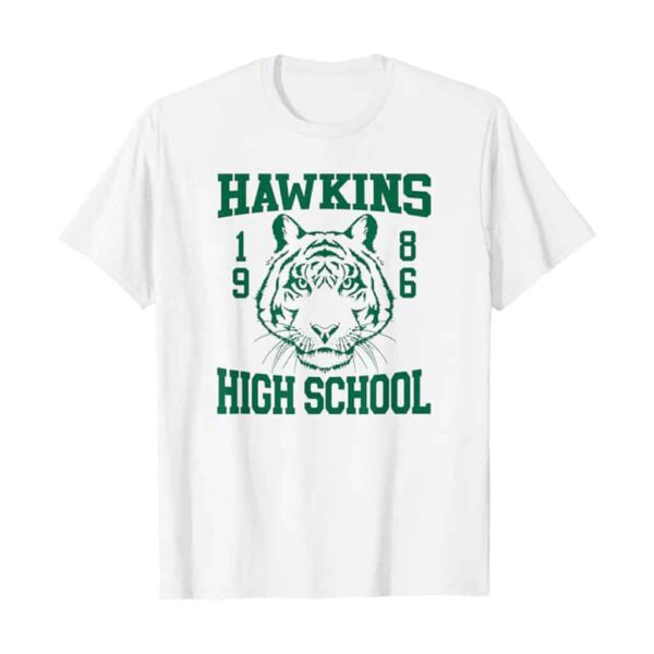 Stranger Things 4 Hawkins High School Green Logo T-Shirt