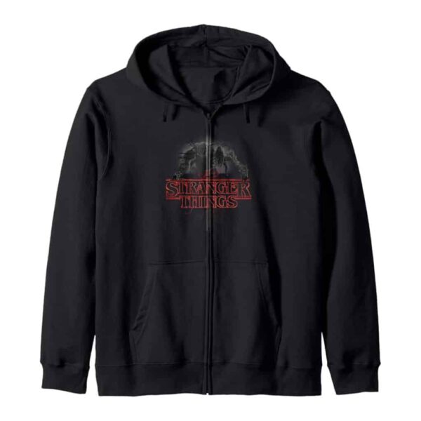 Stranger Things Demogorgon Glow Logo Zip Hoodie
