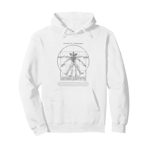 Stranger Things Demogorgon Sketch Anatomy Vintage Pullover Hoodie white