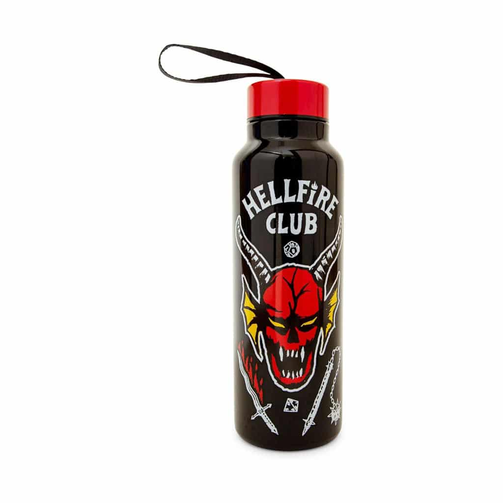Toynk Stranger Things Hellfire Club Stainless Steel Water Bottle With Strap (27 Ounces)