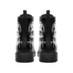 coolcustomize Custom Black Combat Boots for Women Fashion Lace-Up