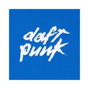 Daft Punk - Unisex Adult Official Merch Classic Logo Tee (Blue)
