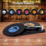 Valdivia Funny Retro Vinyl Record Coasters with Player