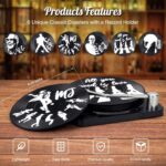 Valdivia Retro Vinyl Record Coasters with Player, 6 Pcs